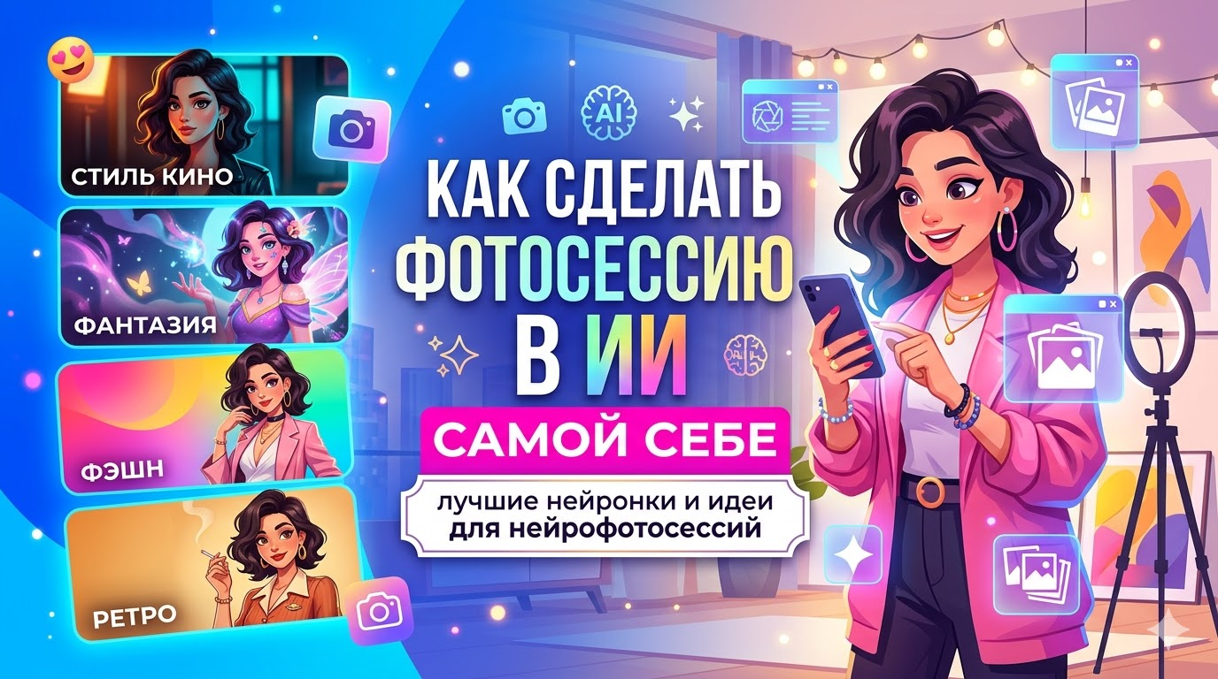 Как сделать фотосессию в ИИ самой себе — лучшие нейронки и идеи для нейрофотосессий - 1